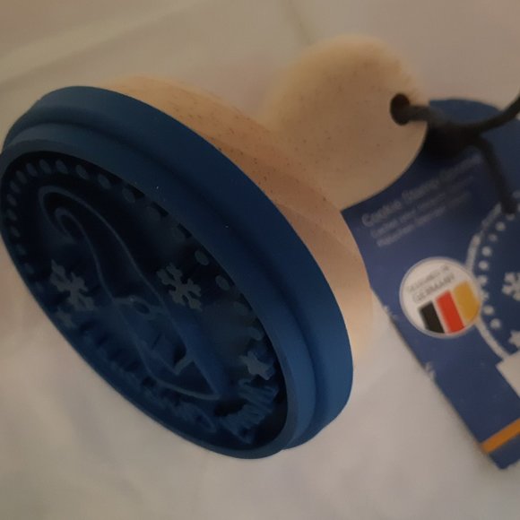 Merry Christmas Santa Silicone Cookie Stamp Gnome by Birkmann - Blue - Picture 4 of 7